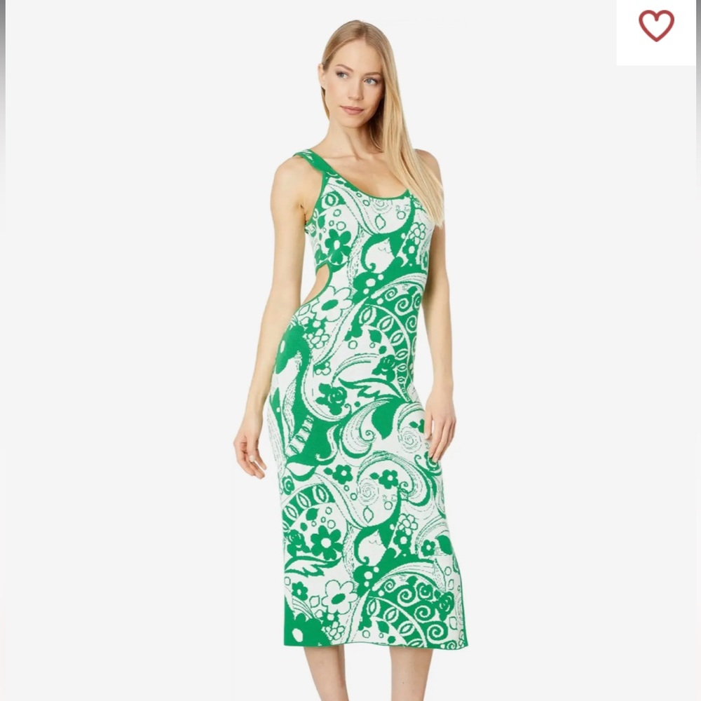 WAYF’98 Cutout Tank Kelly Swirl Dress